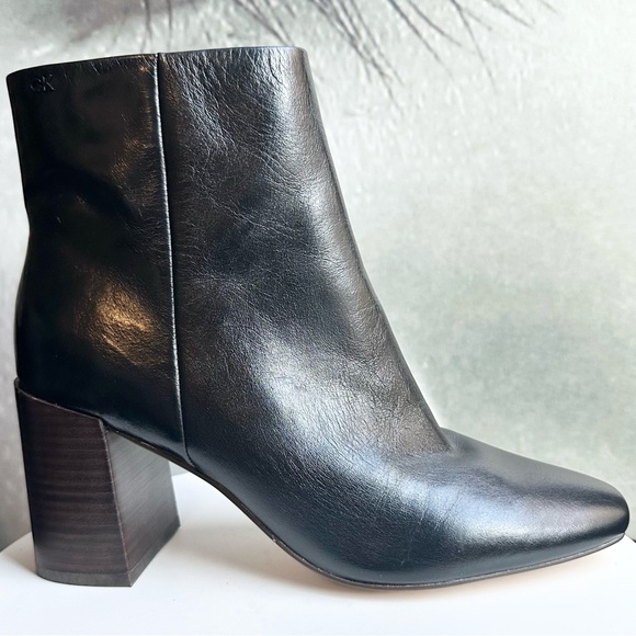🌸CALVIN KLEIN🌸 Black Audrina Mid Calf Boot Size: 10 - Picture 4 of 13